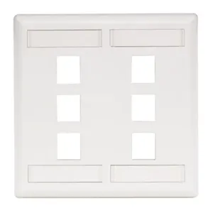 HUBBELL PREMISE WIRING IFP26W Wall Plate 2 Gang | AE9UJF 6MH91