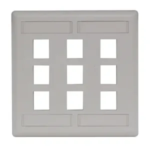 HUBBELL PREMISE WIRING IFP29OW Wall Plate 9 Port | AE4MTQ 5LV28