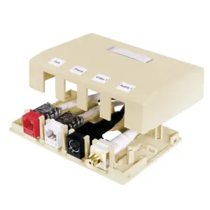 HUBBELL PREMISE WIRING ISB4EI Surface Housing 4 Port | AD2ZQG 3XA66