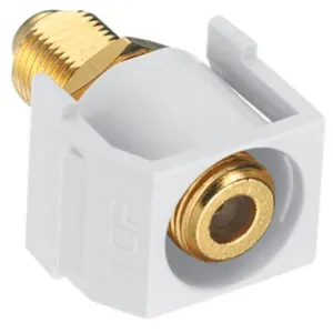 HUBBELL PREMISE WIRING SFGRFW Snap Fit Connector White F Connect | AF7TEW 22LV28