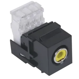 HUBBELL PREMISE WIRING SFRC110Y Snap Fit Connector Yellow/Black RCA | AF7TEY 22LV30