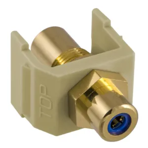 HUBBELL PREMISE WIRING SFRCBFFEI Snap Fit Connector Blue/Ivory RCA/RCA | AF7TFC 22LV34