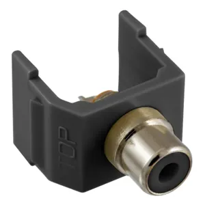 HUBBELL PREMISE WIRING SFRCBKBK Snap Fit Connector Black Rca/solder | AF7TFG 22LV38