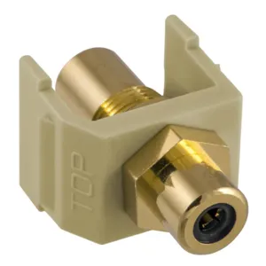 HUBBELL PREMISE WIRING SFRCBKFFEI Snap Fit Connector Black/Ivory RCA/RCA | AF7TFL 22LV42