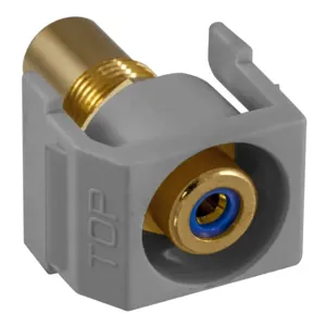 HUBBELL PREMISE WIRING SFRCBRGY Snap Fit Connector Blue/Gray RCA/RCA Recd | AF7TBJ 22LV55