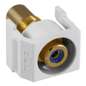 HUBBELL PREMISE WIRING SFRCBRW Snap Fit Connector Blu/White RCA/RCA Recd | AF7TNP 22LX22