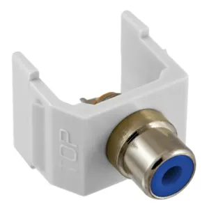 HUBBELL PREMISE WIRING SFRCBW Snap Fit Connector Blue/white Rca/solder | AF7TBK 22LV56