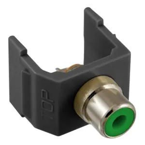 HUBBELL PREMISE WIRING SFRCGNBK Snap Fit Connector Green/black Rca/solder | AF7TFU 22LV57