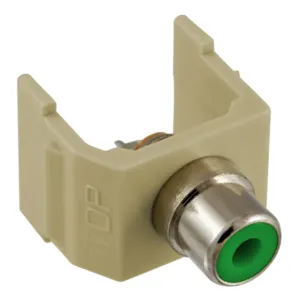 HUBBELL PREMISE WIRING SFRCGNEI Snap Fit Connector Green/ivory Rca/solder | AF7TFV 22LV58