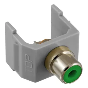 HUBBELL PREMISE WIRING SFRCGNGY Snap Fit Connector Green/gray Rca/solder | AF7TGA 22LV63