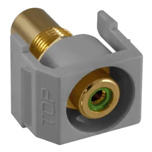 HUBBELL PREMISE WIRING SFRCGNRGY Snap Fit Connector Green/Gray RCA/RCA Recd | AF7TGE 22LV67