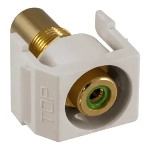 HUBBELL PREMISE WIRING SFRCGNROW Snap Fit Connector Green/White RCA/RCA Recd | AF7TGF 22LV68