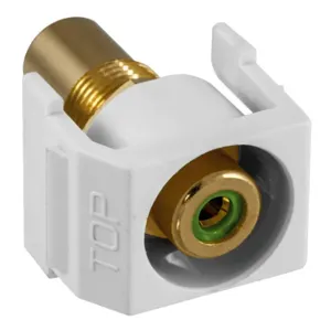 HUBBELL PREMISE WIRING SFRCGNRW Snap Fit Connector Green/White RCA/RCA Recd | AF7TGG 22LV69