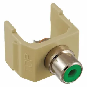 HUBBELL PREMISE WIRING SFRCGNTI Snap Fit Connector Green/ivory Rca/solder | AF7TNX 22LX29