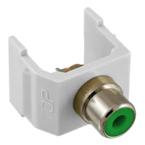 HUBBELL PREMISE WIRING SFRCGNW Snap Fit Connector Grn/white Rca/solder | AF7TGH 22LV70