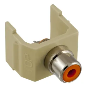 HUBBELL PREMISE WIRING SFRCOREI Snap Fit Connector Orange/Ivory RCA/Solder | AF7TGK 22LV72