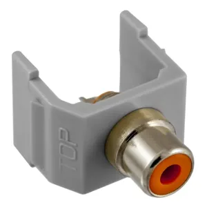 HUBBELL PREMISE WIRING SFRCORGY Snap Fit Connector Orange/gray Rca/solder | AF7TGR 22LV78