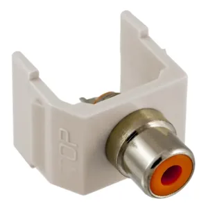 HUBBELL PREMISE WIRING SFRCOROW Snap Fit Connector Orange/White RCA/Solder | AF7TGT 22LV79