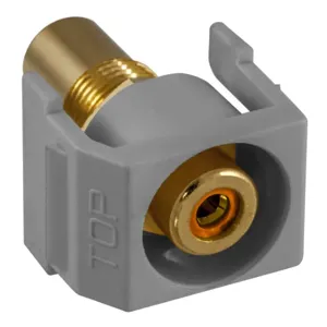 HUBBELL PREMISE WIRING SFRCORRGY Snap Fit Connector Orange/Gray RCA/RCA Recd | AF7TGV 22LV81