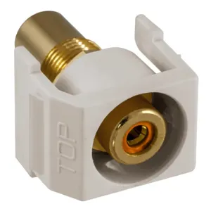 HUBBELL PREMISE WIRING SFRCORROW Snap Fit Connector Orange/White RCA/RCA Recd | AF7TGW 22LV82