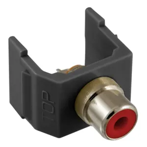 HUBBELL PREMISE WIRING SFRCRBK Snap Fit Connector Red/Black RCA/Solder | AF7THA 22LV86