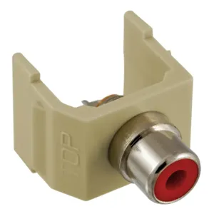 HUBBELL PREMISE WIRING SFRCREI Snap Fit Connector Red/ivory Rca/solder | AF7THB 22LV87