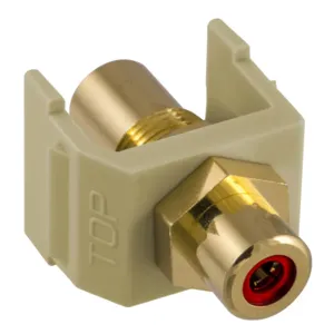 HUBBELL PREMISE WIRING SFRCRFFEI Snap Fit Connector Red/Ivory RCA/RCA | AF7THD 22LV89