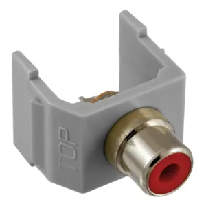 HUBBELL PREMISE WIRING SFRCRGY Snap Fit Connector Red/gray Rca/solder | AF7THG 22LV92