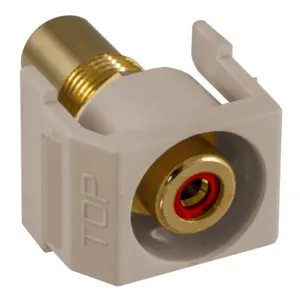 HUBBELL PREMISE WIRING SFRCRRAL Snap Fit Connector Red/Almond RCA/RCA Recd | AF7TPH 22LX39