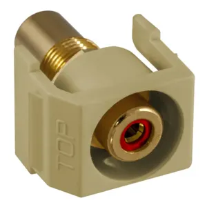 HUBBELL PREMISE WIRING SFRCRREI Snap Fit Connector Red/Ivory RCA/RCA Recd | AF7THH 22LV94