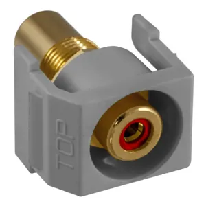 HUBBELL PREMISE WIRING SFRCRRGY Snap Fit Connector Red/Gray RCA/RCA Recd | AF7THJ 22LV95