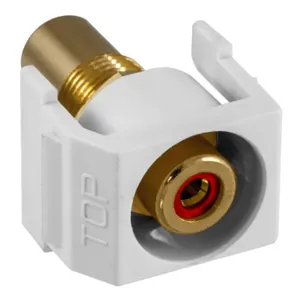 HUBBELL PREMISE WIRING SFRCRRW Snap Fit Connector Red/White RCA/RCA Recd | AF7THL 22LV97