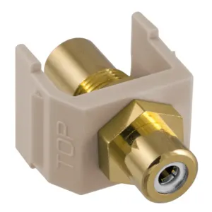 HUBBELL PREMISE WIRING SFRCWFFAL Snap Fit Connector White/Almond RCA/RCA | AF7TPK 22LX41