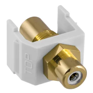 HUBBELL PREMISE WIRING SFRCWFFW Snap Fit Connector White RCA/RCA | AF7THV 22LW06