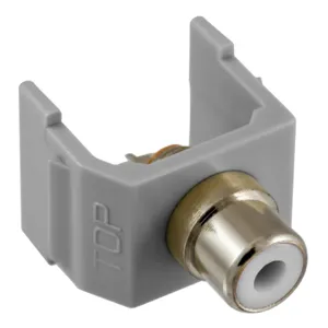 HUBBELL PREMISE WIRING SFRCWGY Snap Fit Connector White/gray Rca/solder | AF7THW 22LW07