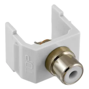 HUBBELL PREMISE WIRING SFRCWW Snap Fit Connector White Rca/solder | AF7TJC 22LW13