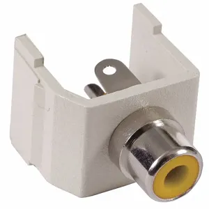 HUBBELL PREMISE WIRING SFRCY Snap Fit Connector Yellow/white Rca/solder | AF7TJD 22LW14