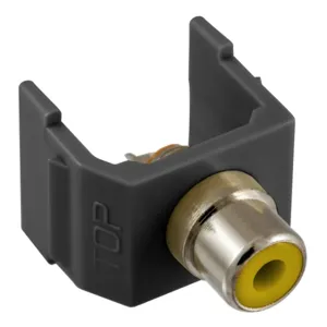 HUBBELL PREMISE WIRING SFRCYBK Snap Fit Connector Yellow/black Rca/solder | AF7TJE 22LW15