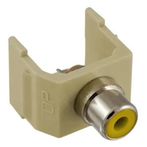 HUBBELL PREMISE WIRING SFRCYEI Snap Fit Connector Yellow/ivory Rca/solder | AF7TJF 22LW16