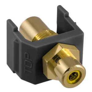 HUBBELL PREMISE WIRING SFRCYFFBK Snap Fit Connector Yellow/Black RCA/RCA | AF7TJG 22LW17