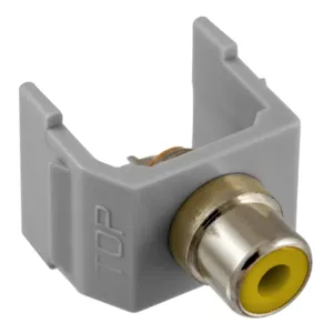 HUBBELL PREMISE WIRING SFRCYGY Snap Fit Connector Yellow/gray Rca/solder | AF7TJL 22LW21