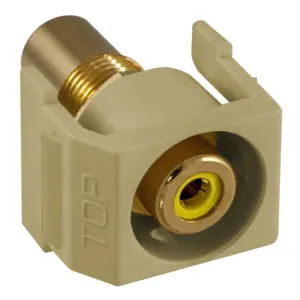 HUBBELL PREMISE WIRING SFRCYREI Snap Fit Connector Yellow/Ivory RCA/RCA Recd | AF7TJN 22LW23