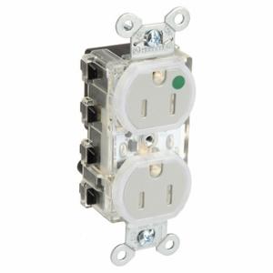 HUBBELL SNAP8200GYLTR Snapconnect Receptacle, Duplex, 5-15R, 15 A, 125V AC, Gray, 2 Poles, Modular Wiring | CR4GBY 799ZA2