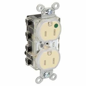 HUBBELL SNAP8200ILTR Snapconnect Receptacle, Duplex, 5-15R, 15 A, 125V AC, Ivory, 2 Poles, Modular Wiring | CR4GBZ 799ZA3