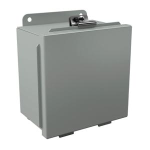 WIEGMANN B060604 Enclosure, 6 x 6 x 4 Inch Size, Wall Mount, Carbon Steel, Ansi 61 Gray | CV6PJD