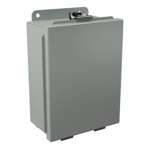 WIEGMANN B080603 Enclosure, 8 x 6 x 3 Inch Size, Wall Mount, Carbon Steel, Ansi 61 Gray | CV6PJF