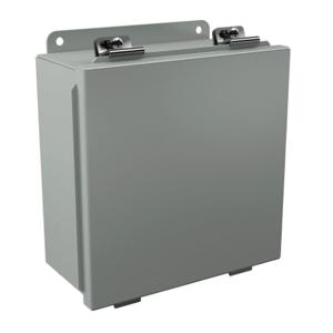 WIEGMANN B080804 Enclosure, 8 x 8 x 4 Inch Size, Wall Mount, Carbon Steel, Ansi 61 Gray | CV6PJK