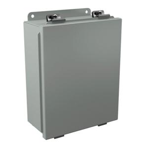 WIEGMANN B100804 Enclosure, 10 x 8 x 4 Inch Size, Wall Mount, Carbon Steel, Ansi 61 Gray | CV6PJL