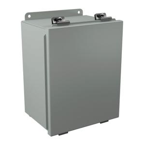 WIEGMANN B100806 Enclosure, 10 x 8 x 6 Inch Size, Wall Mount, Carbon Steel, Ansi 61 Gray | CV6PJP