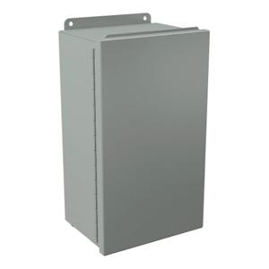 WIEGMANN B140806CH Enclosure, 14 x 8 x 6 Inch Size, Wall Mount, Carbon Steel, Ansi 61 Gray | CV6PJY